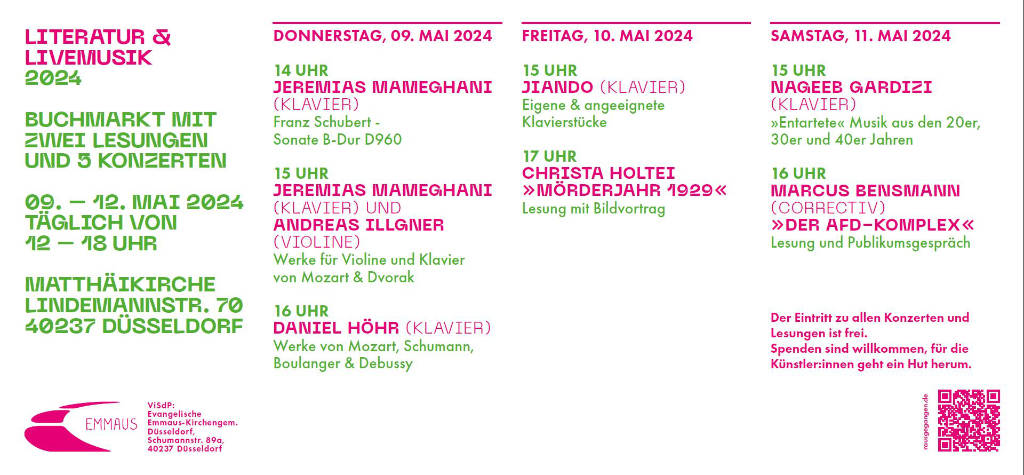 Flyer of Literatur & Livemusik 2024