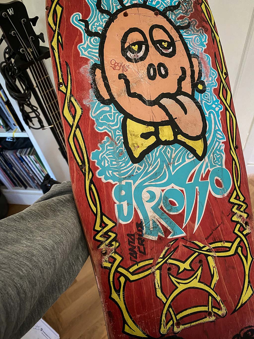 A photo of an old skateboard of mine by Jeff Grosso